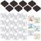 72 PCS Craft Magnets Glass Ceramic Ferrite Magnet with Adhesive Backing and Transparent Clear Glass Cabochons for DIY Craft Fridge Refrigerator Magnets Pendants(Square,1.2 Inch)